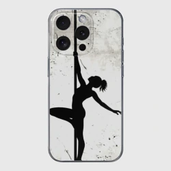 Чехол для iPhone 15 Pro Max силиконовый с защитой камеры Pole Dance 