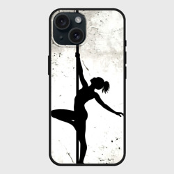 Чехол силиконовый для Apple iPhone 15 матовый Pole Dance 