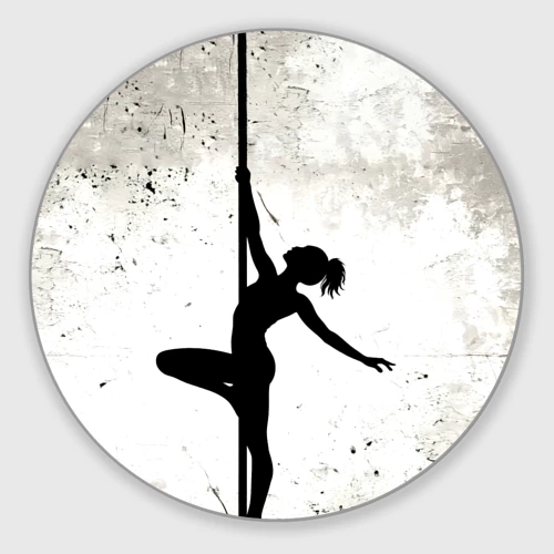 Круглый коврик для мышки Pole Dance 
