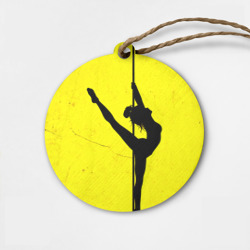 Деревянная игрушка круг Танец на шесте 