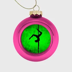 Ёлочный шар стеклянный/пластиковый Танец на пилоне 
