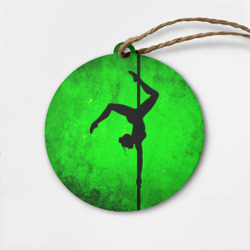 Деревянная игрушка круг Танец на пилоне 