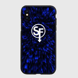 Чехол для iPhone XS Max матовый Sally Face blue energy