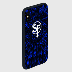Чехол для iPhone XS Max матовый Sally Face blue energy - фото 2