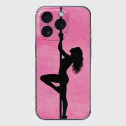 Чехол для iPhone 16 Pro Max силиконовый с защитой камеры Шестовая акробатика 