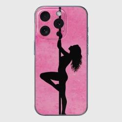 Чехол для iPhone 15 Pro силиконовый с защитой камеры Шестовая акробатика 