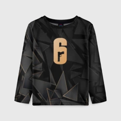 Детский лонгслив 3D Rainbow Six golden poly