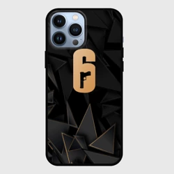 Чехол для iPhone 13 Pro Max Rainbow Six golden poly