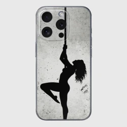Чехол для iPhone 15 Pro Max силиконовый с защитой камеры Пилонный танец 