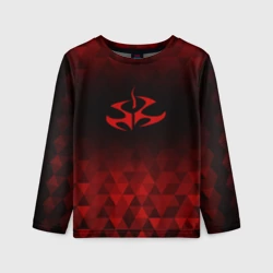 Детский лонгслив 3D Hitman red poly