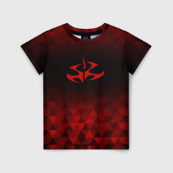 Детская футболка 3D Hitman red poly