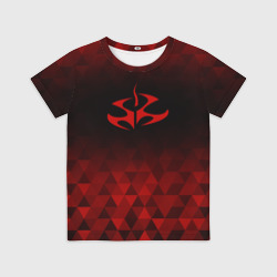 Детская футболка 3D Hitman red poly