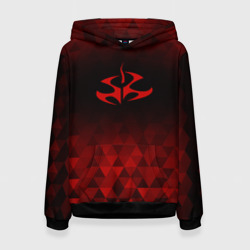 Женская толстовка 3D Hitman red poly