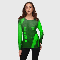 Женский лонгслив 3D Kuromi - green gradient вертикально - фото 2