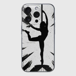 Чехол для iPhone 15 Pro Max силиконовый с защитой камеры Pole Dance танцовщица