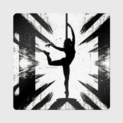 Магнит виниловый Квадрат Pole Dance танцовщица