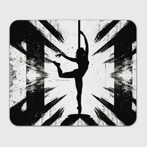 Прямоугольный коврик для мышки Pole Dance танцовщица