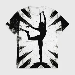Мужская футболка 3D Pole Dance танцовщица