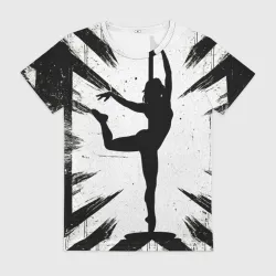 Женская футболка 3D Pole Dance танцовщица