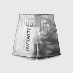 Детские спортивные шорты 3D Infiniti - white gradient по-вертикали
