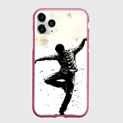 Чехол для iPhone 11 Pro матовый Брейк-данс на белом