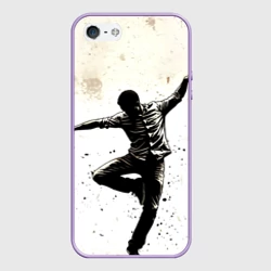 Чехол для iPhone 5/5S матовый Брейк-данс на белом