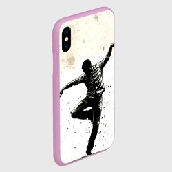 Чехол для iPhone XS Max матовый Брейк-данс на белом - фото 2