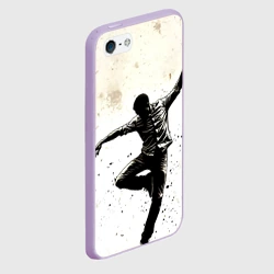 Чехол для iPhone 5/5S матовый Брейк-данс на белом - фото 2