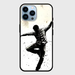 Чехол для iPhone 14 Pro Max Брейк-данс на белом