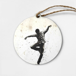 Деревянная игрушка круг Брейк-данс на белом