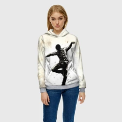 Женская толстовка 3D Брейк-данс на белом - фото 2