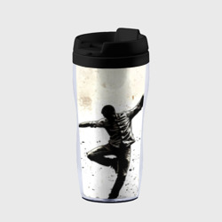 Термокружка-непроливайка Брейк-данс на белом