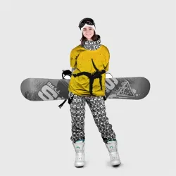 Накидка на куртку 3D Брейк-данс на желтом - фото 2