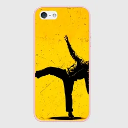 Чехол для iPhone 5/5S матовый Брейк-данс на желтом