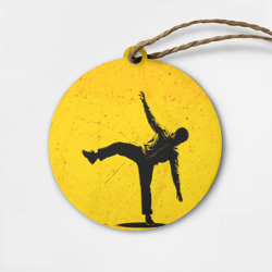 Деревянная игрушка круг Брейк-данс на желтом