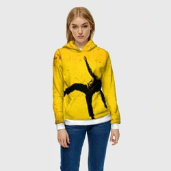 Женская толстовка 3D Брейк-данс на желтом - фото 2