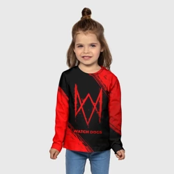 Детский лонгслив 3D Watch Dogs - red gradient - фото 2