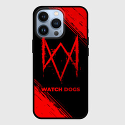 Чехол для iPhone 13 Pro Watch Dogs - red gradient