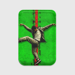 Картхолдер Magsafe магнитный Брейк-данс на зеленом