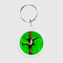 Брелок круглый Брейк-данс на зеленом