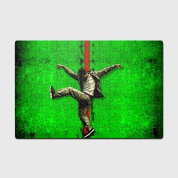 Головоломка Пазл магнитный 126 элементов Брейк-данс на зеленом