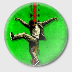 Значок Брейк-данс на зеленом