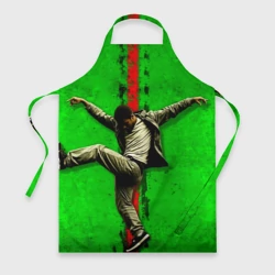 Фартук 3D Брейк-данс на зеленом