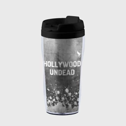 Термокружка-непроливайка Hollywood Undead - grey gradient посередине