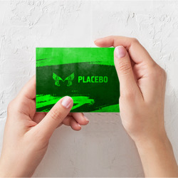 Поздравительная открытка Placebo - green gradient по-горизонтали - фото 2