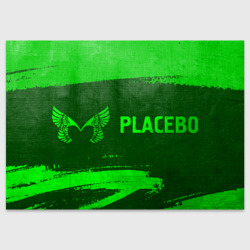 Поздравительная открытка Placebo - green gradient по-горизонтали