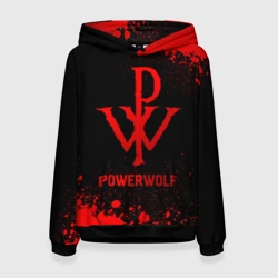 Женская толстовка 3D Powerwolf - red gradient