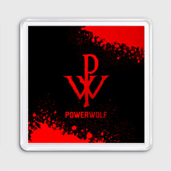 Магнит 55*55 Powerwolf - red gradient