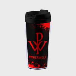 Термокружка-непроливайка Powerwolf - red gradient