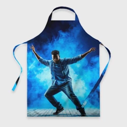 Фартук 3D Брейк-данс в синем дыму